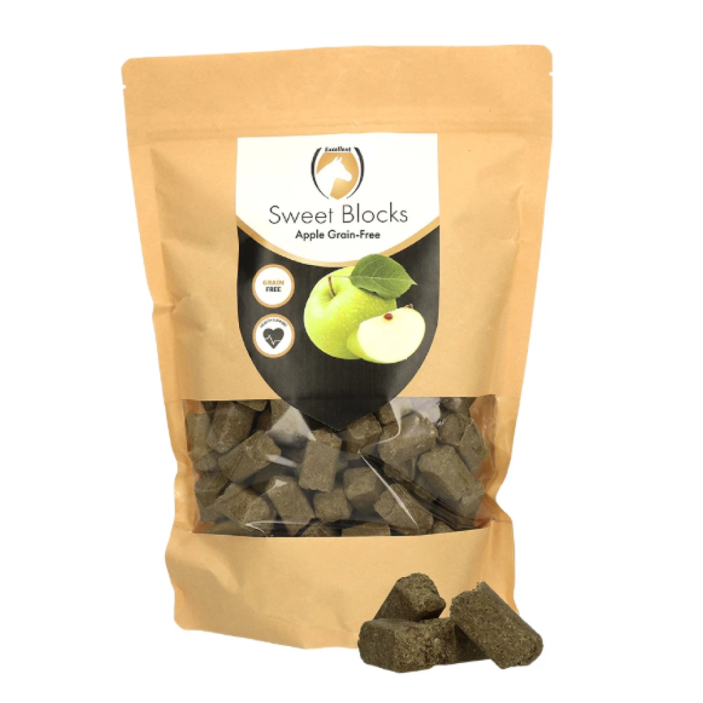 SKANĖSTAI ŽIRGAMS SWEET BLOCKS GRAIN FREE APPLE 1KG