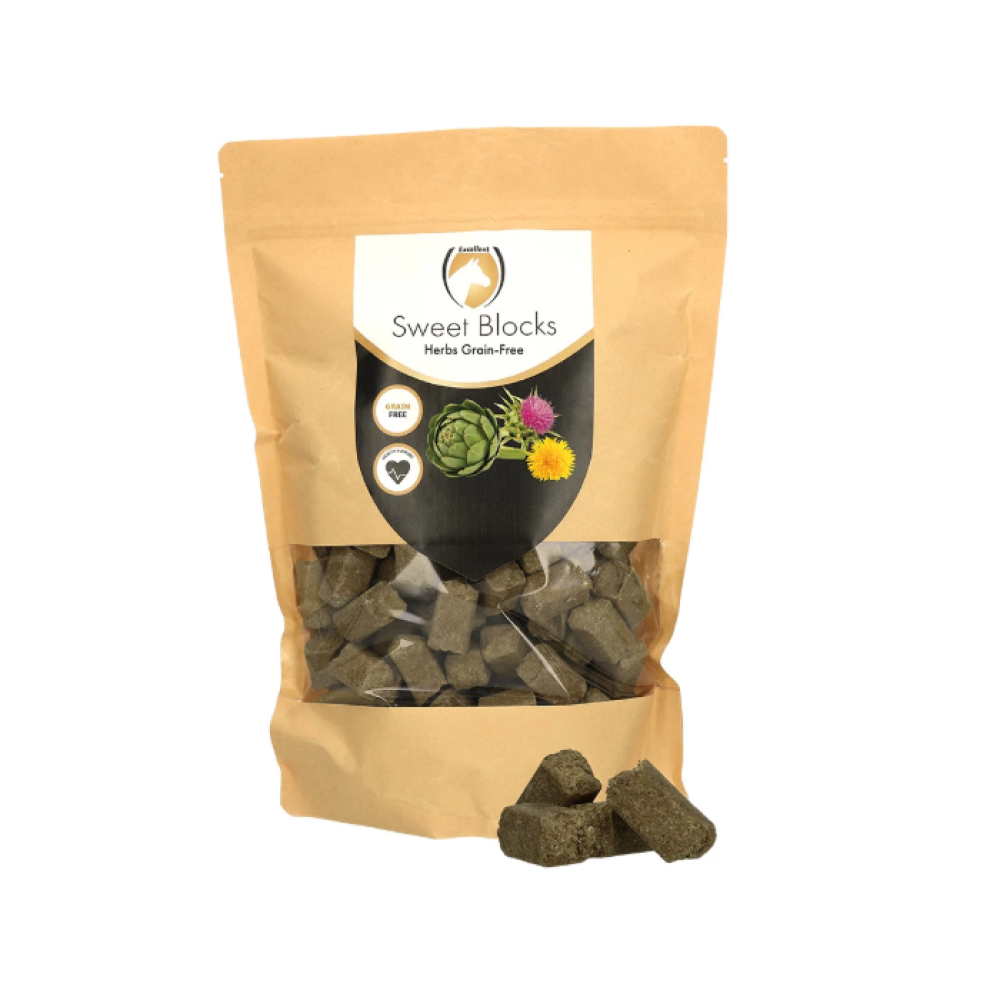SKANĖSTAI ŽIRGAMS SWEET BLOCKS GRAIN FREE HERBS 1KG