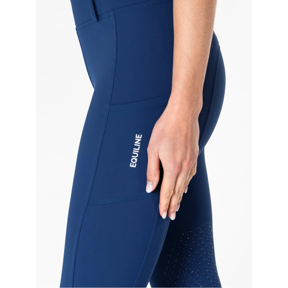 RIDING TIGHTS EQUILINE EQPOWERK KNEE GRIP (Solidate blue)