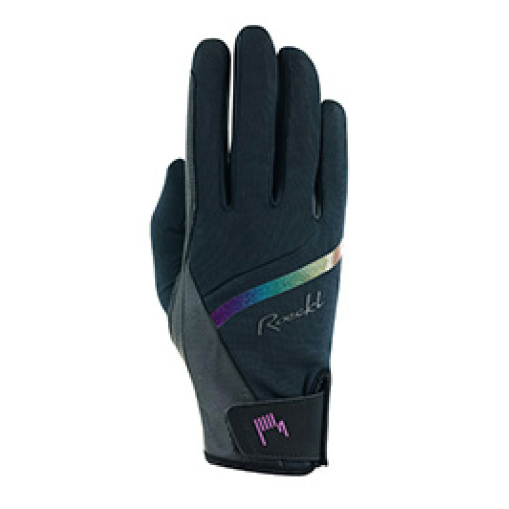 ПЕРЧАТКИ ROECKL JINETA BLACK/RAINBOW