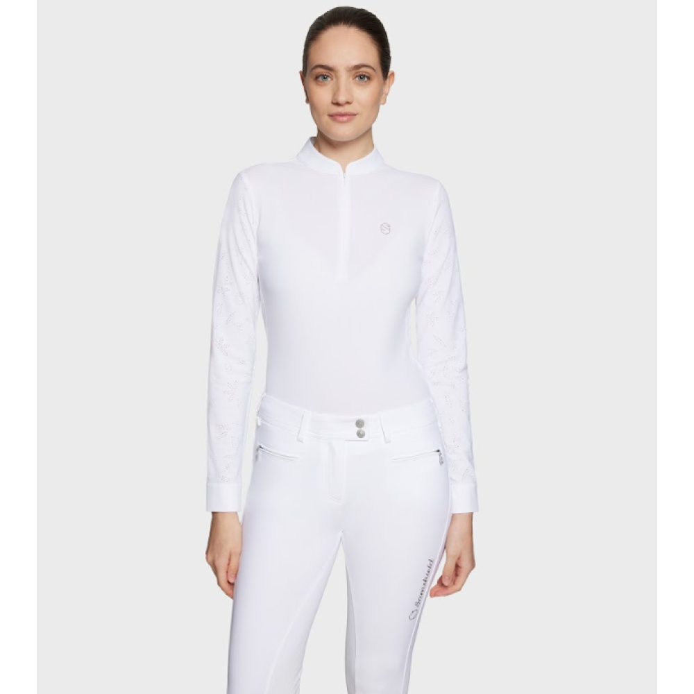 VARŽYBINIAI MARŠKINĖLIAI SAMSHIELD LOUISON AIR LONG SLEEVES (Balta)