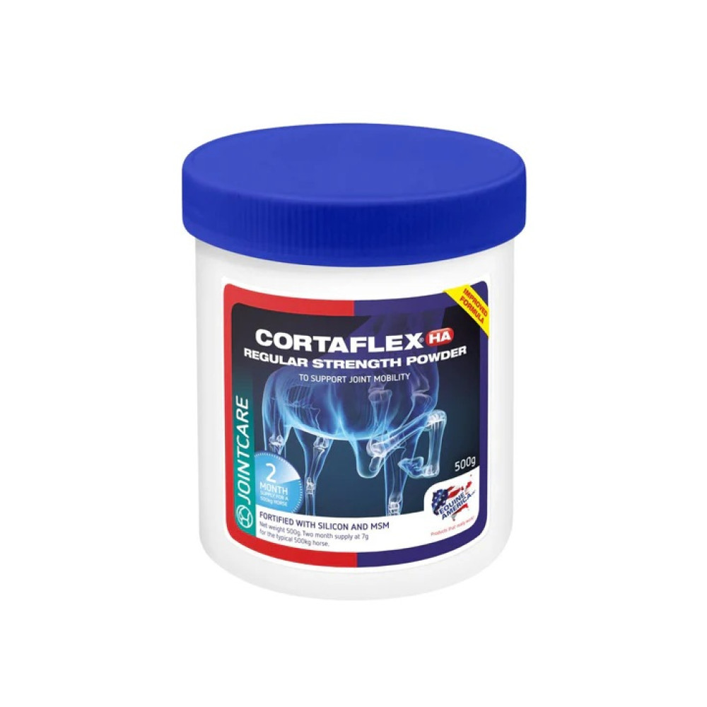 PAPILDAS ŽIRGAMS EQUINE AMERICA CORTAFLEX HA REGULAR STRENGHT POWDER 500G