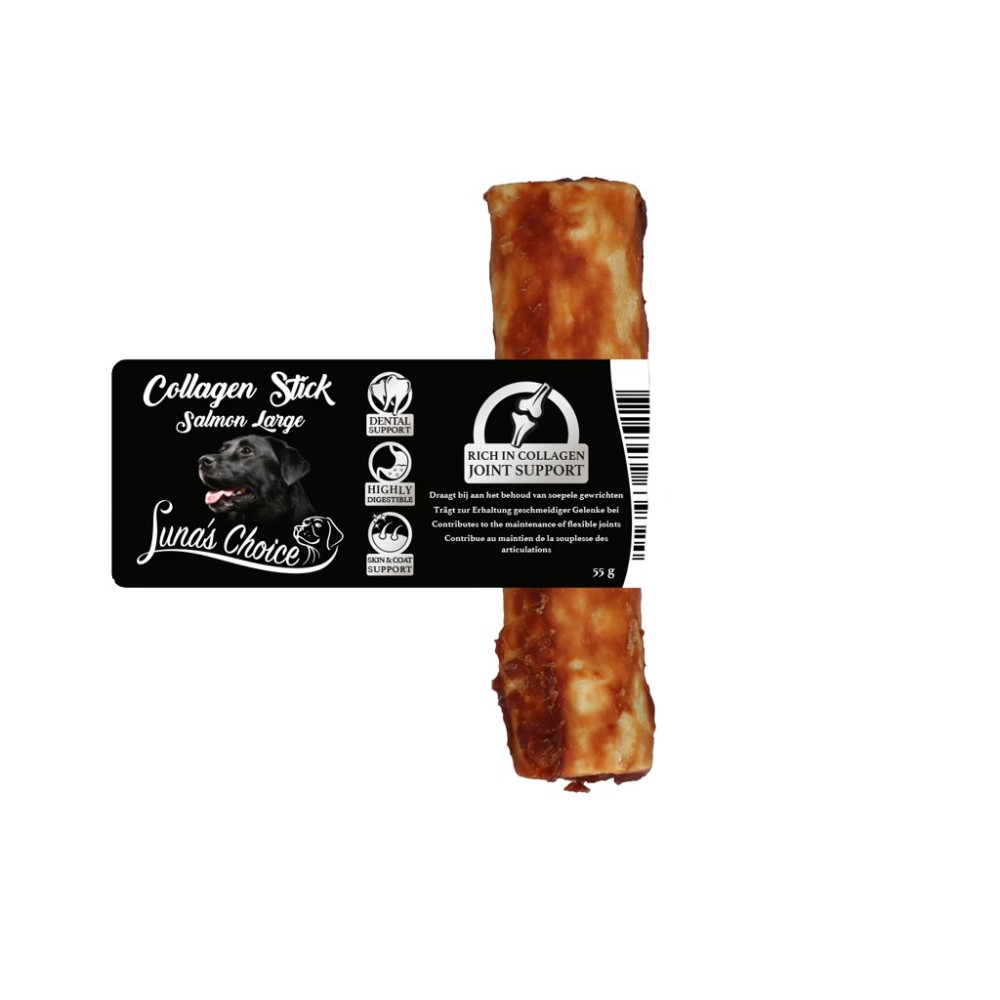 LUNA'S CHOICE COLLAGEN STICK FOR DOGS WITH SALMON