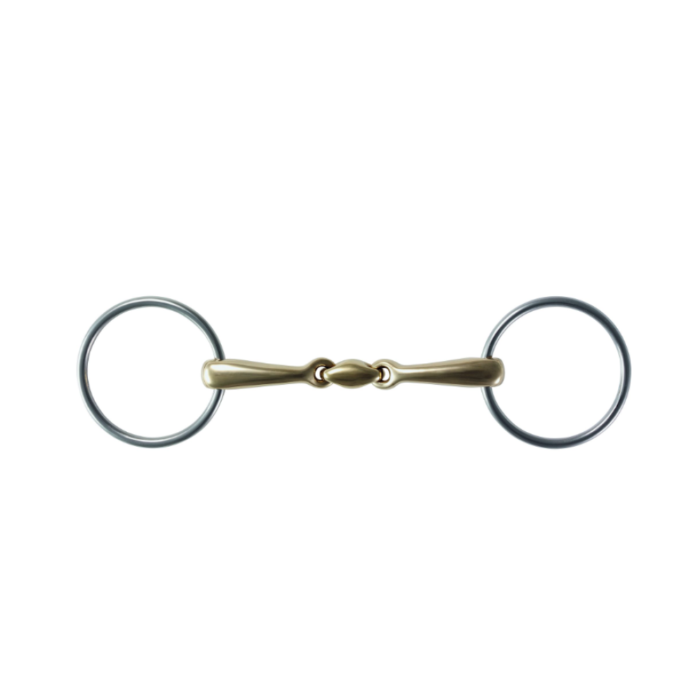 ŽĄSLAI STUBBEN LOOSE RING SNAFFLE DOUBLE BROKEN SWEET COPPER 2222 16MM (Bandomieji)