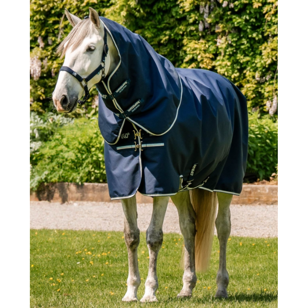 LAUKO GŪNIA HORSEWARE AMIGO RIPSTOP 900D TURNOUT WITH HOOD 100G (Witney Navy)