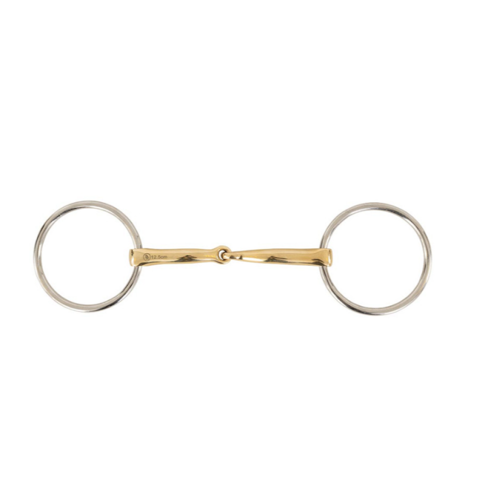 ŽĄSLAI BR SINGLE JOINTED LOOSE RING SNAFFLE SOFT CONTACT 16MM