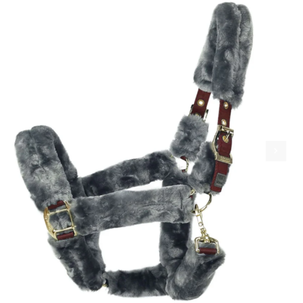 KANTARAS BUCAS SHOW-LINE FULL FUR HALTER (Burgundy)