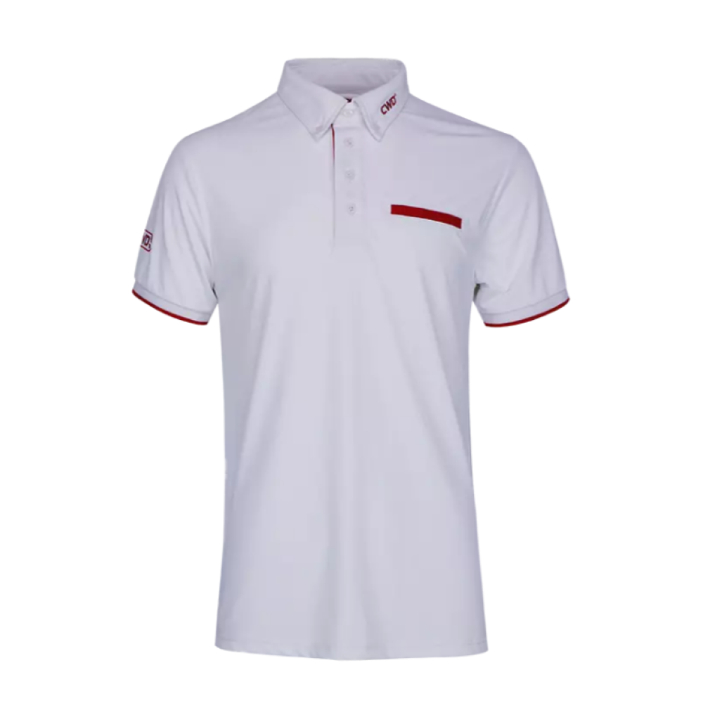 VYRIŠKI VARŽYBINIAI MARŠKINĖLIAI CWD WHITE POLO