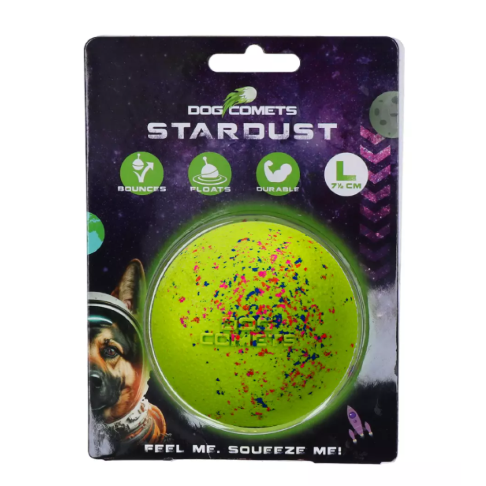 DOG TOY DOG COMETS STARDUST GREEN