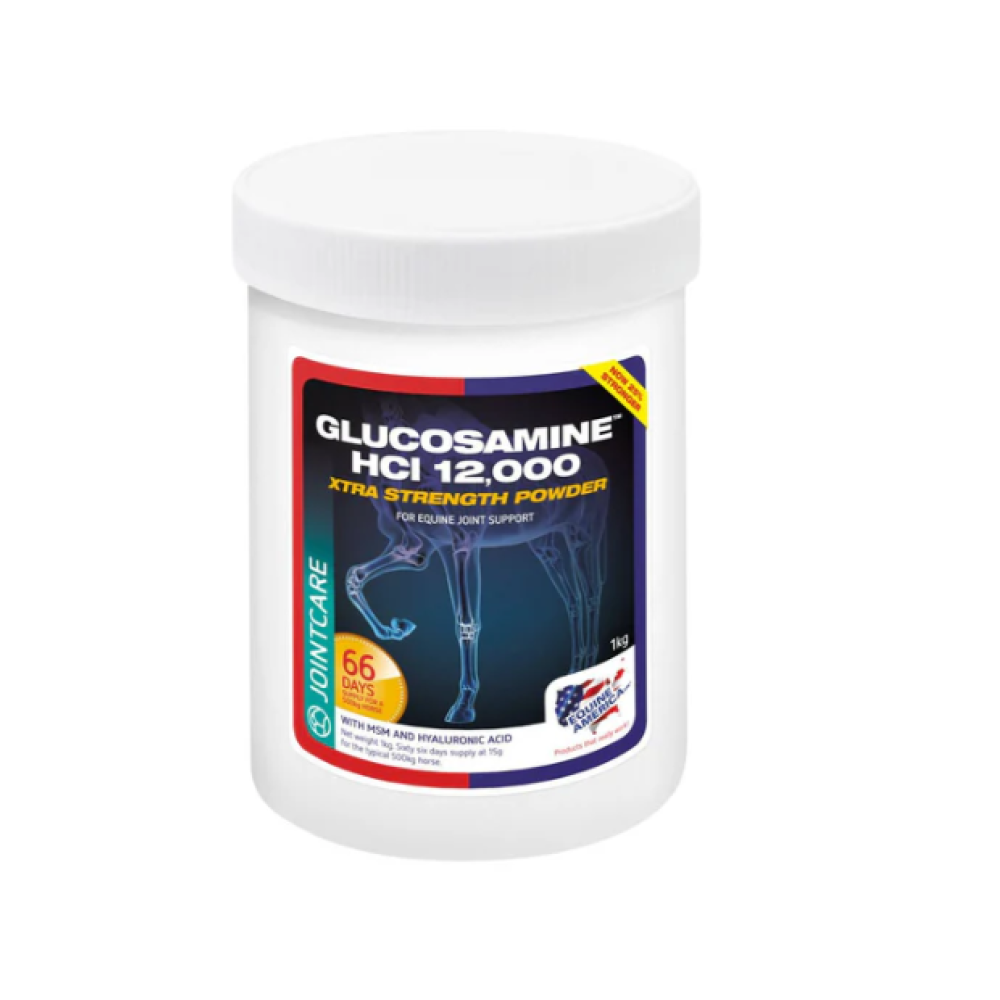 PAPILDAS ŽIRGAMS EQUINE AMERICA GLUCOSAMINE HCI 12.000 XTRA STRENGHT POWDER 1KG