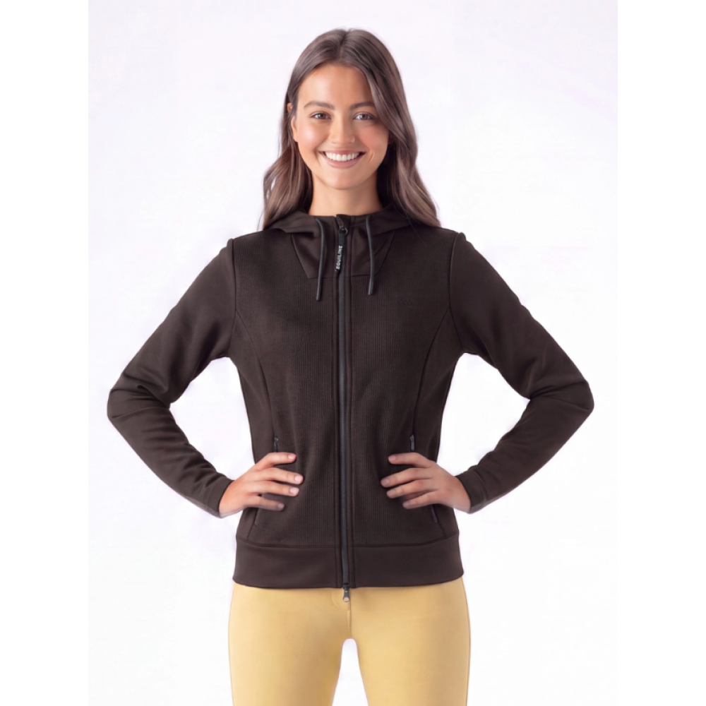 EQUILINE EQELIS HOODIE WITH ZIPPER (Cocoa Powder)