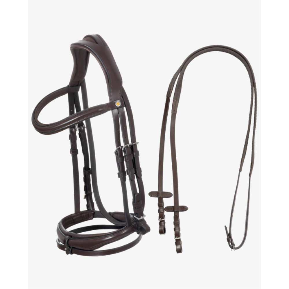 KAMANOS EQUESTRO ENGLISH BRIDLE WITH ANATOMICAL NOSEBAND (Ruda)