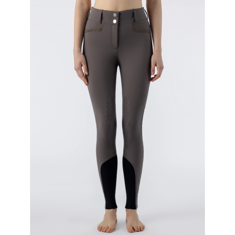 JOJIMO KELNĖS EQUILINE CRYSTALEK HIGH WAISTED KNEE GRIP (Marsh)