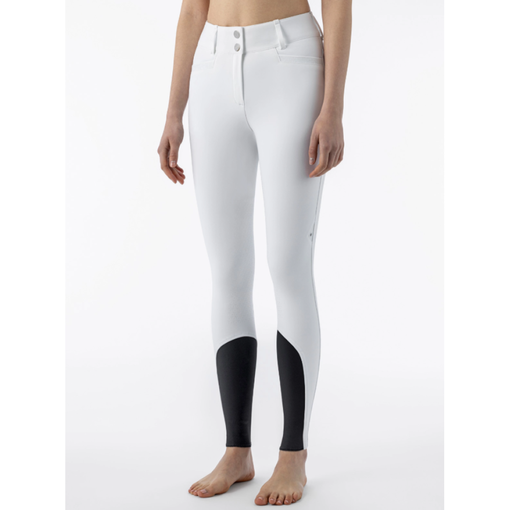 JOJIMO KELNĖS EQUILINE CRYSTALEK HIGH WAISTED KNEE GRIP (Balta)