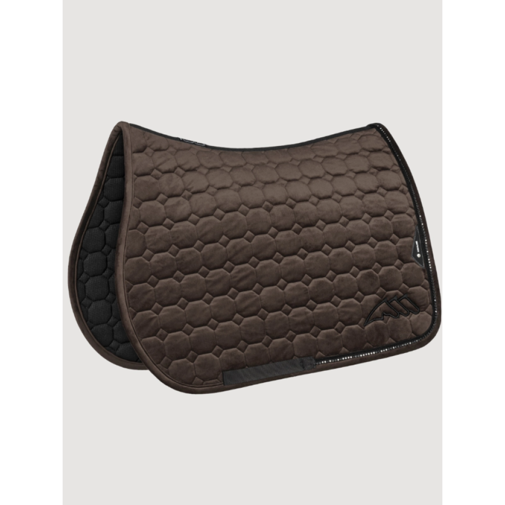 POBALNIS EQUILINE EQENTI OCTAGON VELVET SADDLE PAD (Coffee Bean)