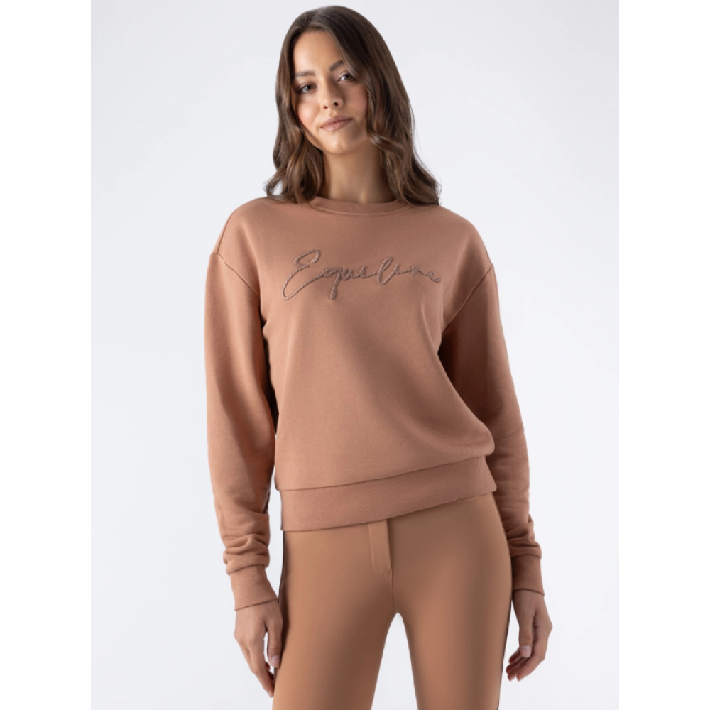 EQUILINE EQZZIE CREWNECK SWEATSHIRT (Mocha Mousse)