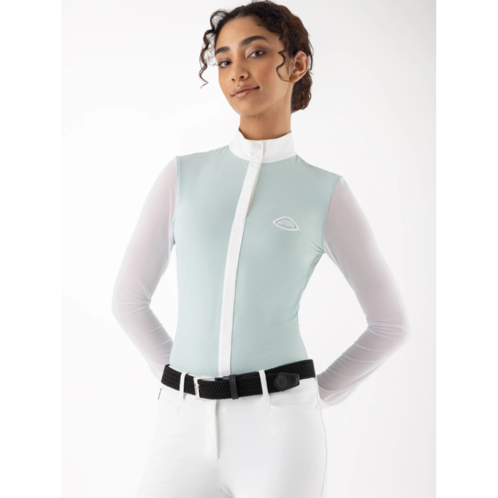 VARŽYBINIAI MARŠKINĖLIAI EQUILINE EQCUBRA LONG SLEEVE (Surf Green)