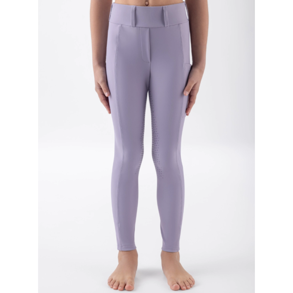 JUNIOR RIDING TIGHTS EQUILINE EQGENSIF FULL GRIP (Mauve)