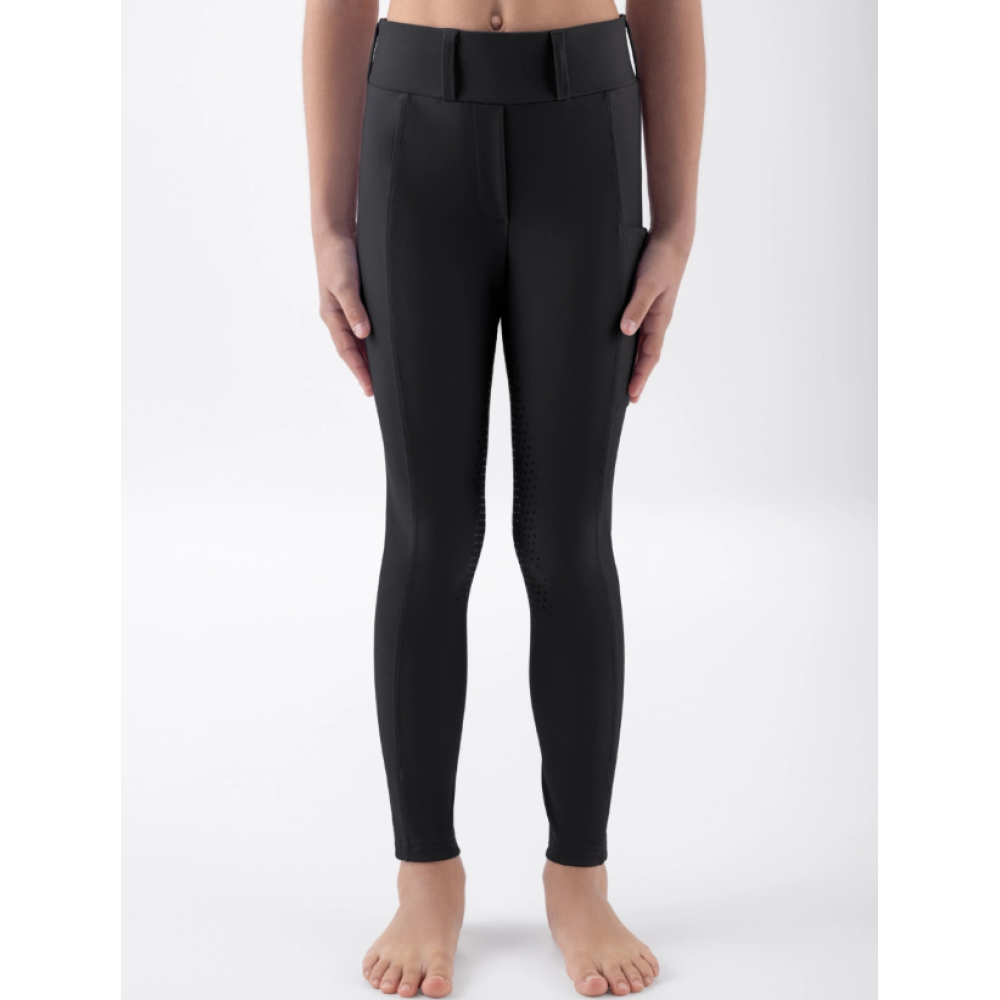 JUNIOR RIDING TIGHTS EQUILINE EQGENSIF FULL GRIP (Black)