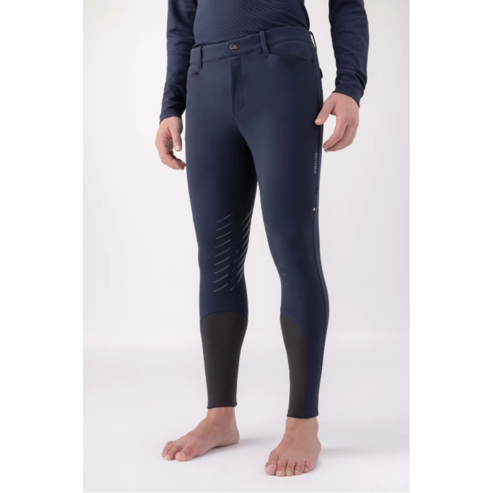 MEN'S RIDING BREECHES EQUILINE ROLF KNEE GRIP (Blue)