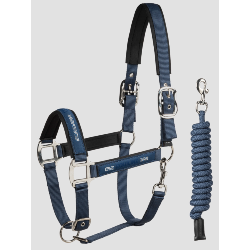 KANTARAS EQUILINE ESDINO HALTER AND ROPE SET (Dark Denim)