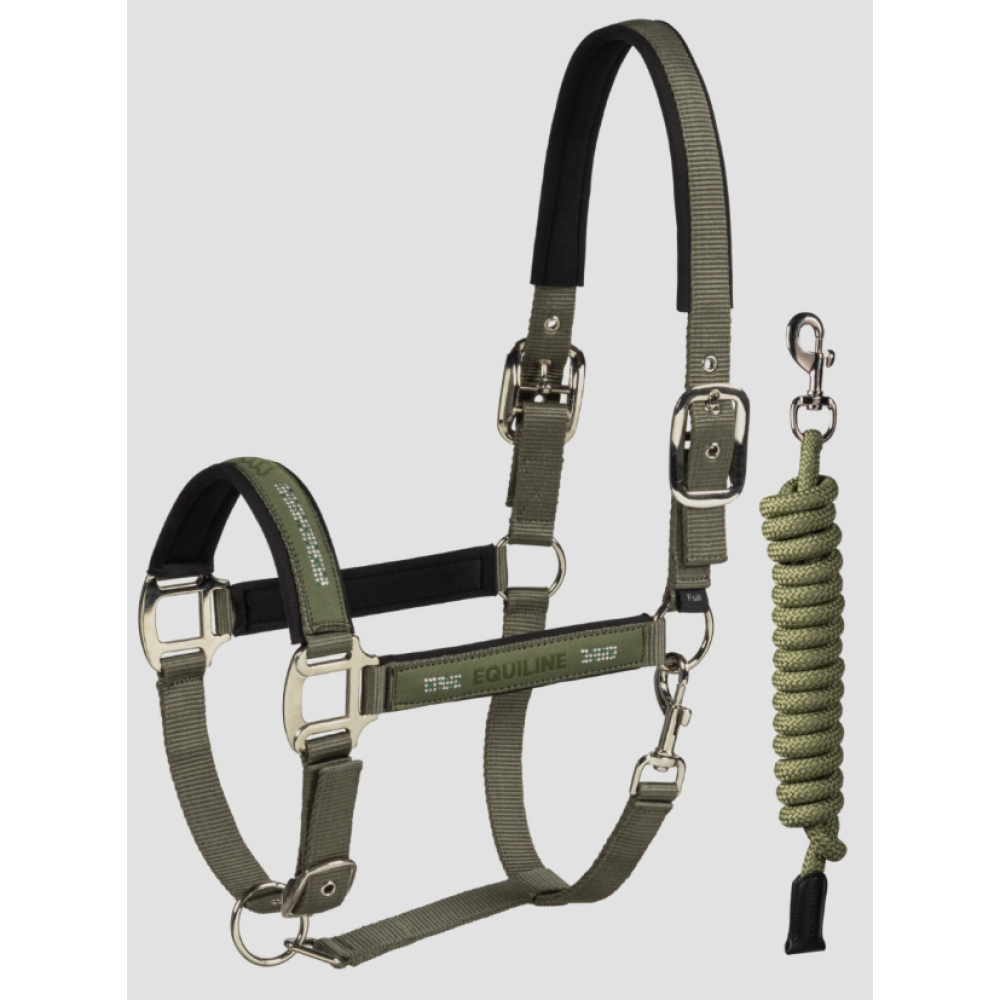 KANTARAS EQUILINE ESDINO HALTER AND ROPE SET (Loden Green)