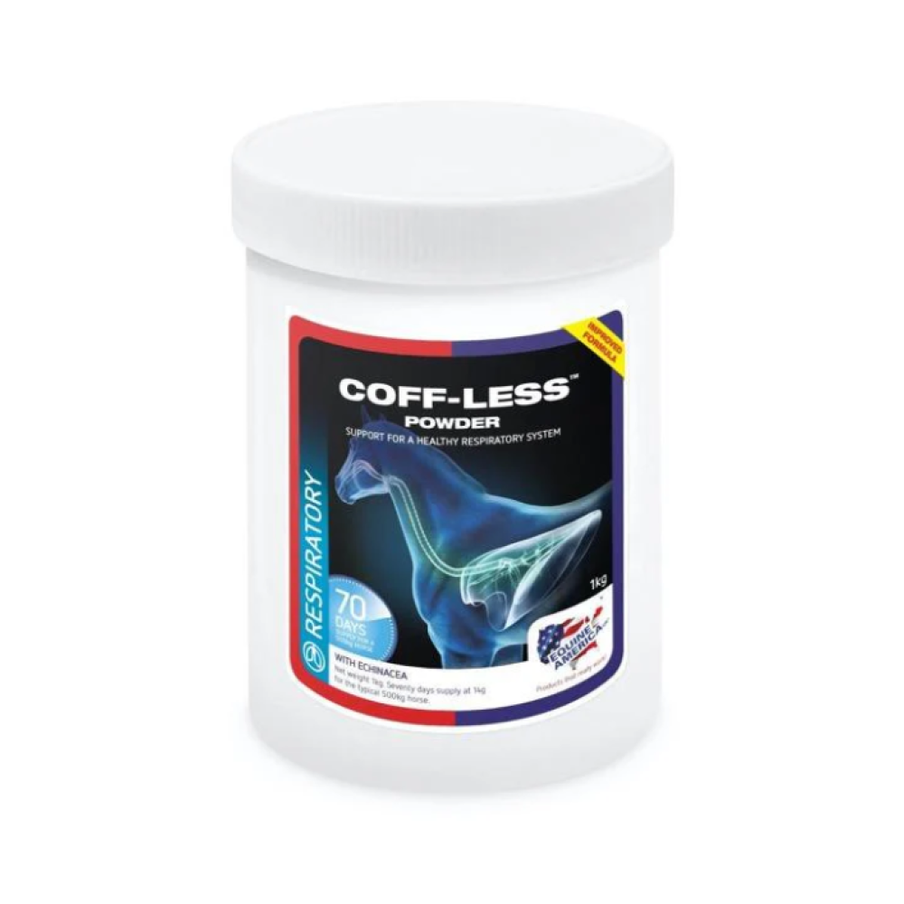 HORSE SUPPLEMENT EQUINE AMERICA COFF-LESS POWDER 1KG