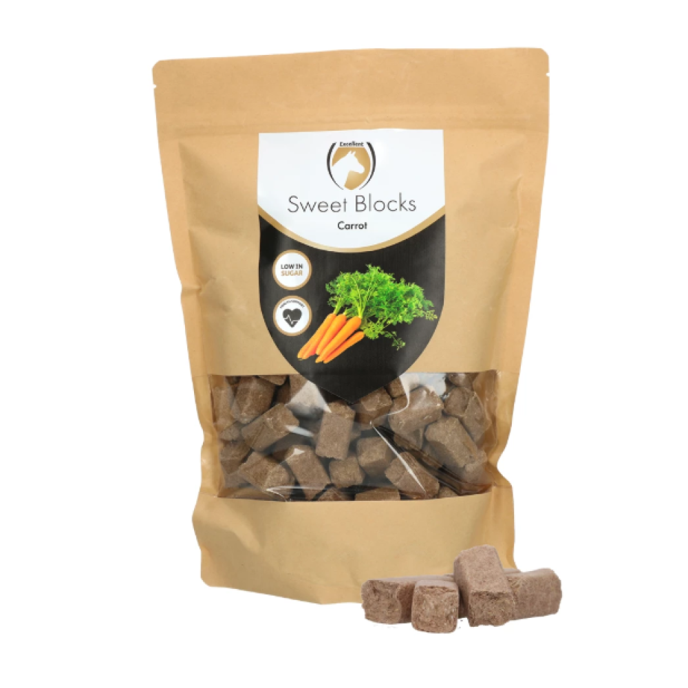 SKANĖSTAI ŽIRGAMS SWEET BLOCKS CARROT 1KG