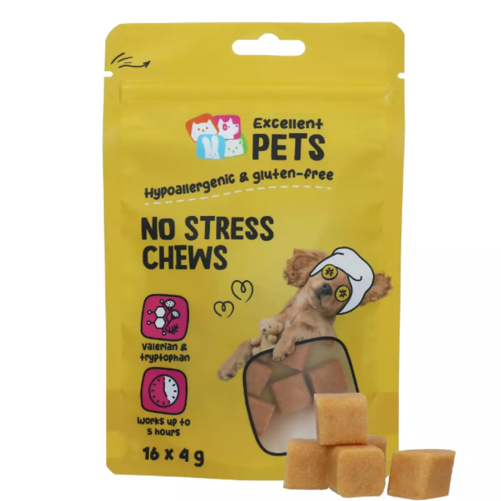 DOG TREATS EXCELLENT PETS NO STRESS SOFT CHEWS 16 X 4G
