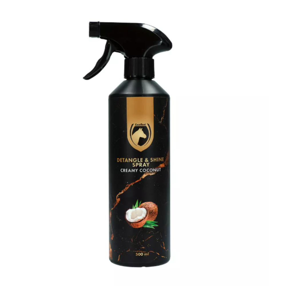 KONDICIONIERIUS KARČIAMS IR UODEGAI EXCELLENT HORSE DETANGLE AND SHINE SPRAY 500ML CREAMY COCONUT