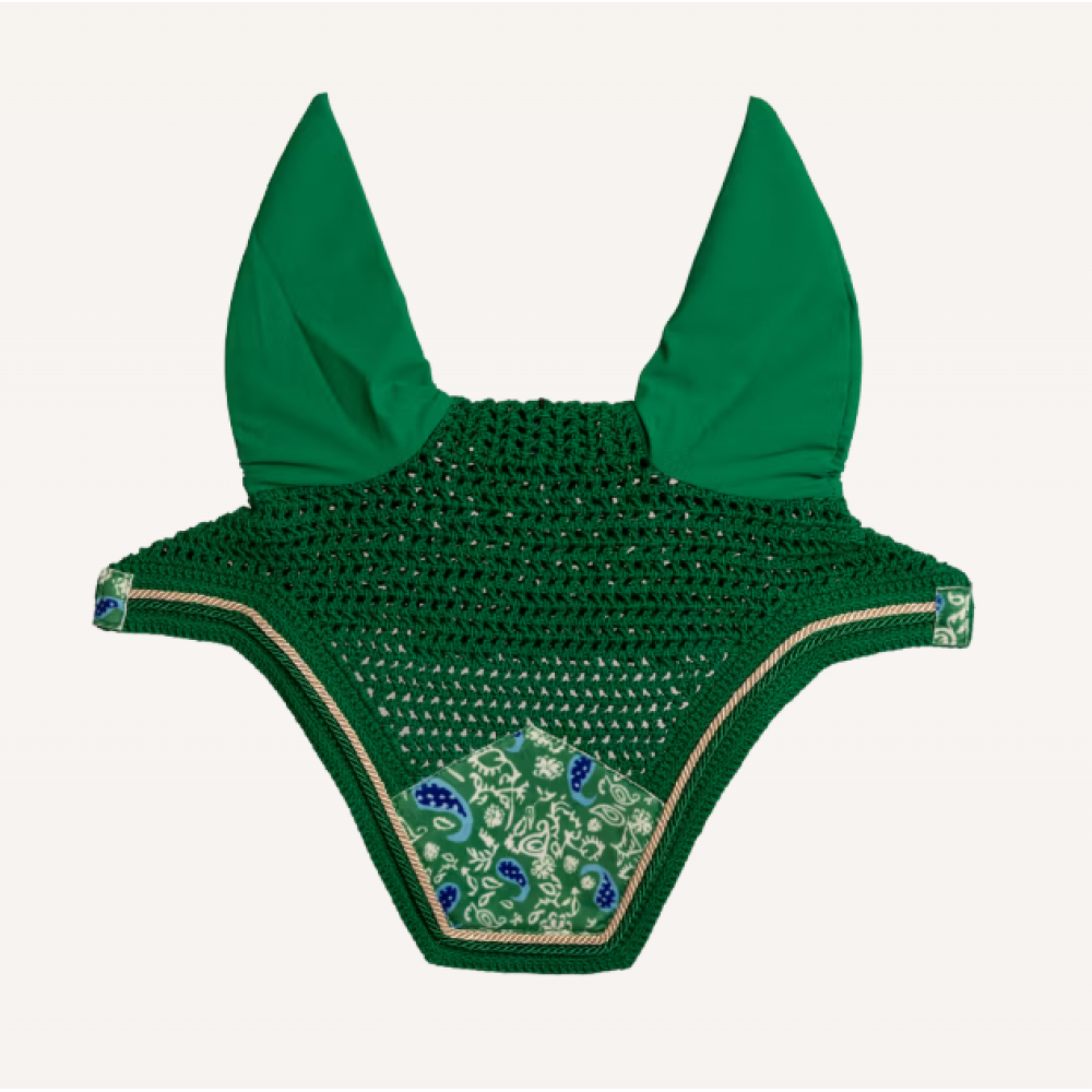 FLY VEIL KENTUCKY WELLINGTON VELVET PRINTING (Green/Navy)