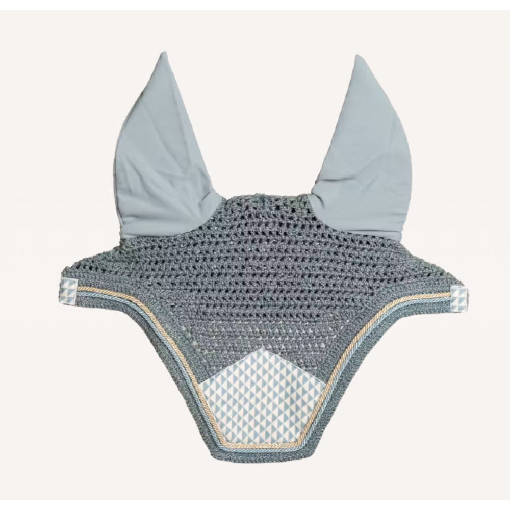 FLY VEIL KENTUCKY WELLINGTON VELVET PRINTING (Light Blue)