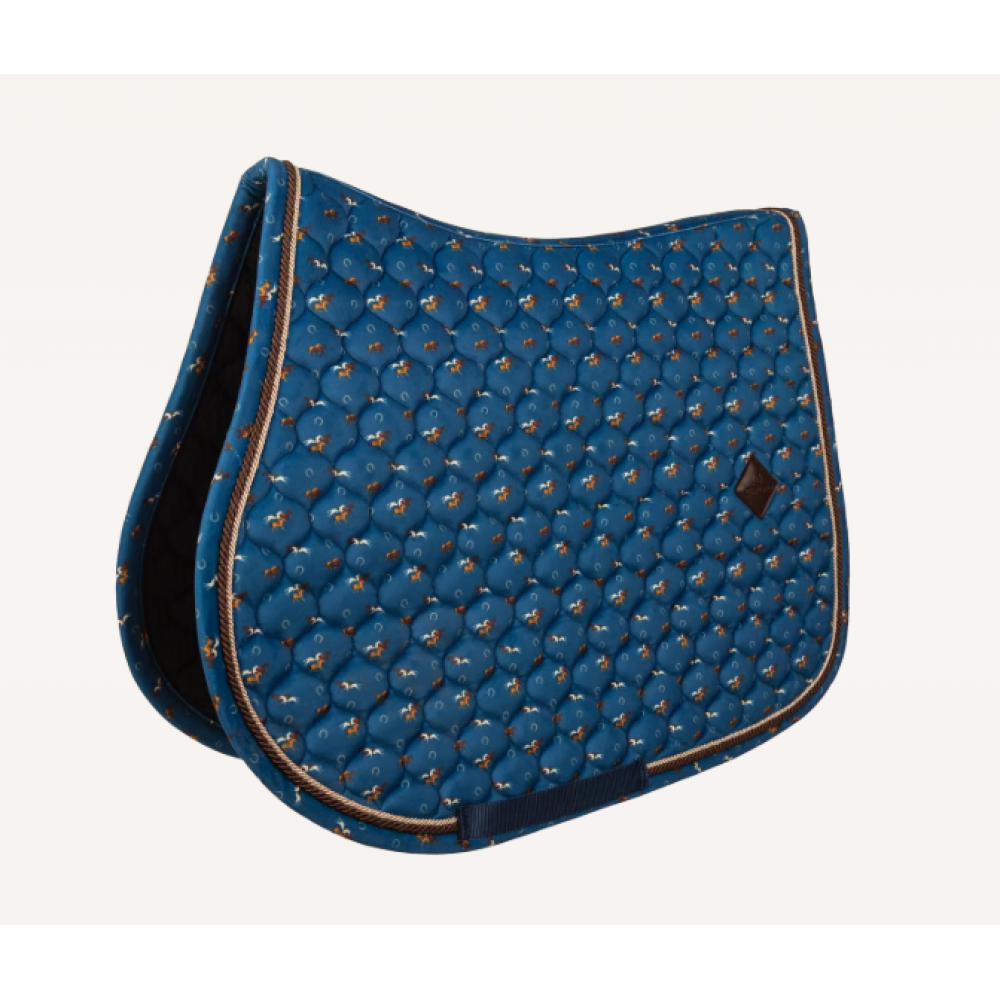 POBALNIS KENTUCKY VELVET HORSE PRINTING (Navy)