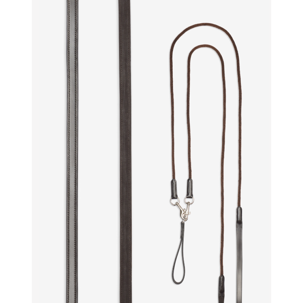 ŠPRUNTAS LEMIEUX LEATHER DRAW REINS (Ruda)