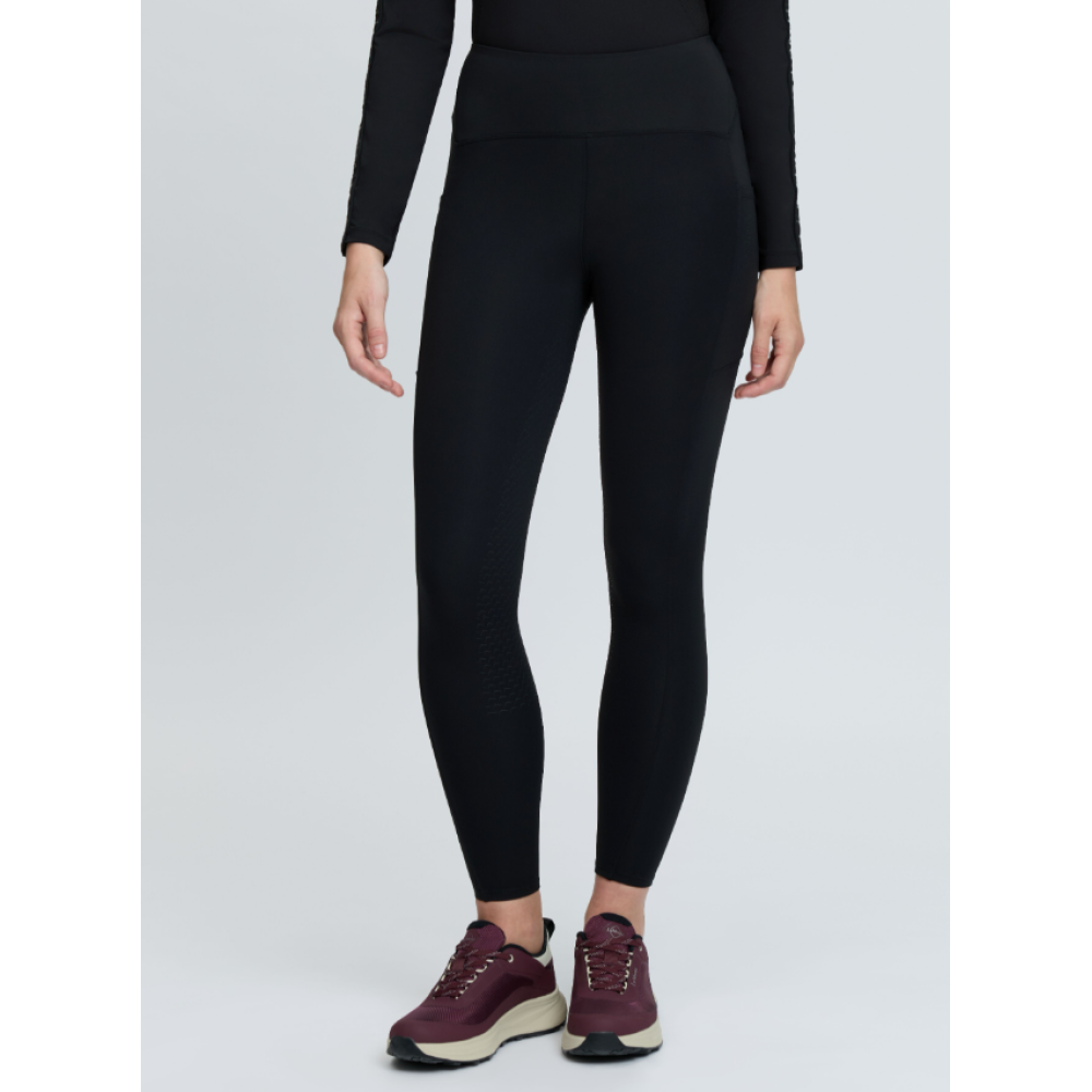 RIDING TIGHTS LEMIEUX NATALIE BRUSHED PULL ON (Black)