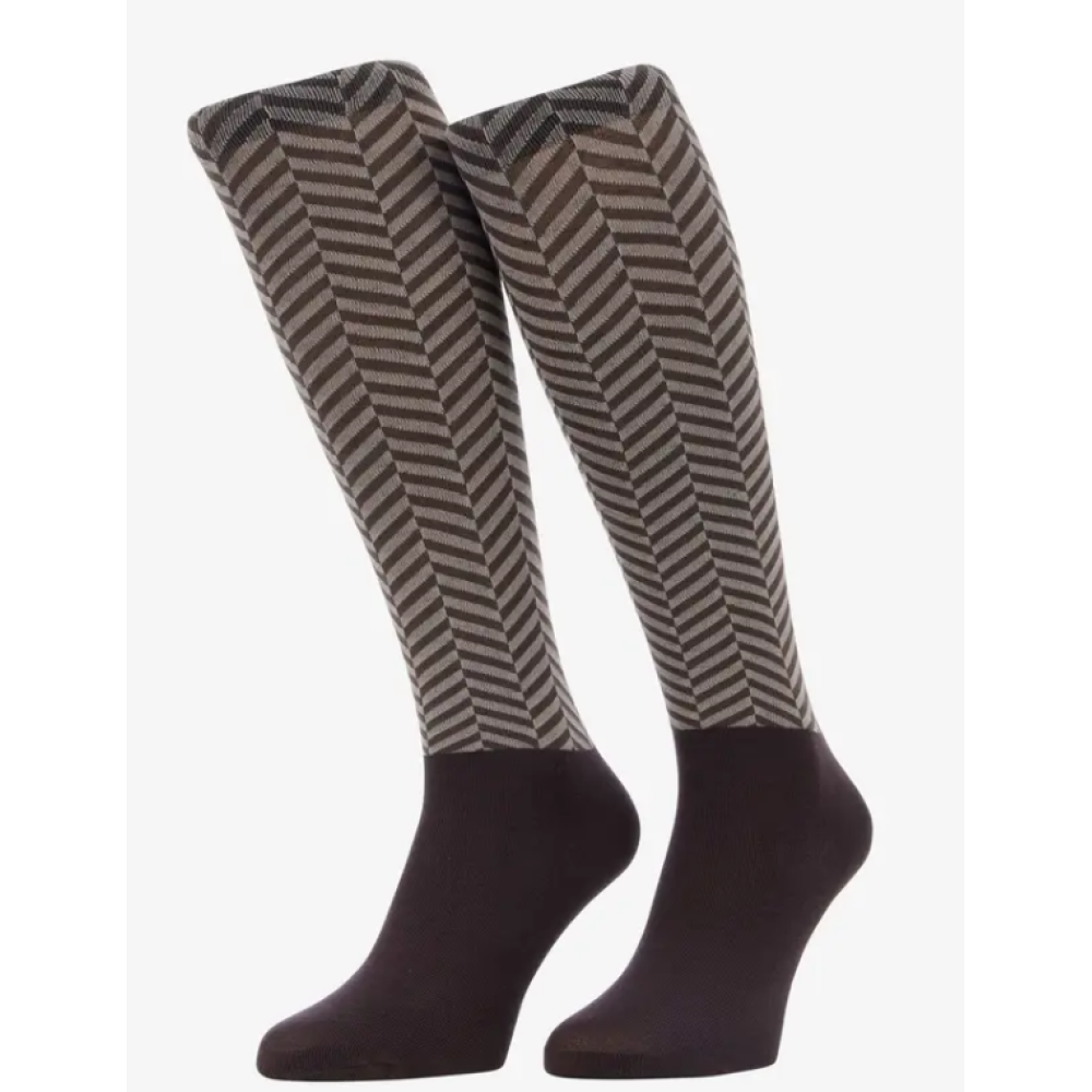 SOCKS LEMIEUX FOOTSIE HERITAGE HERRINGBONE (Cocoa)
