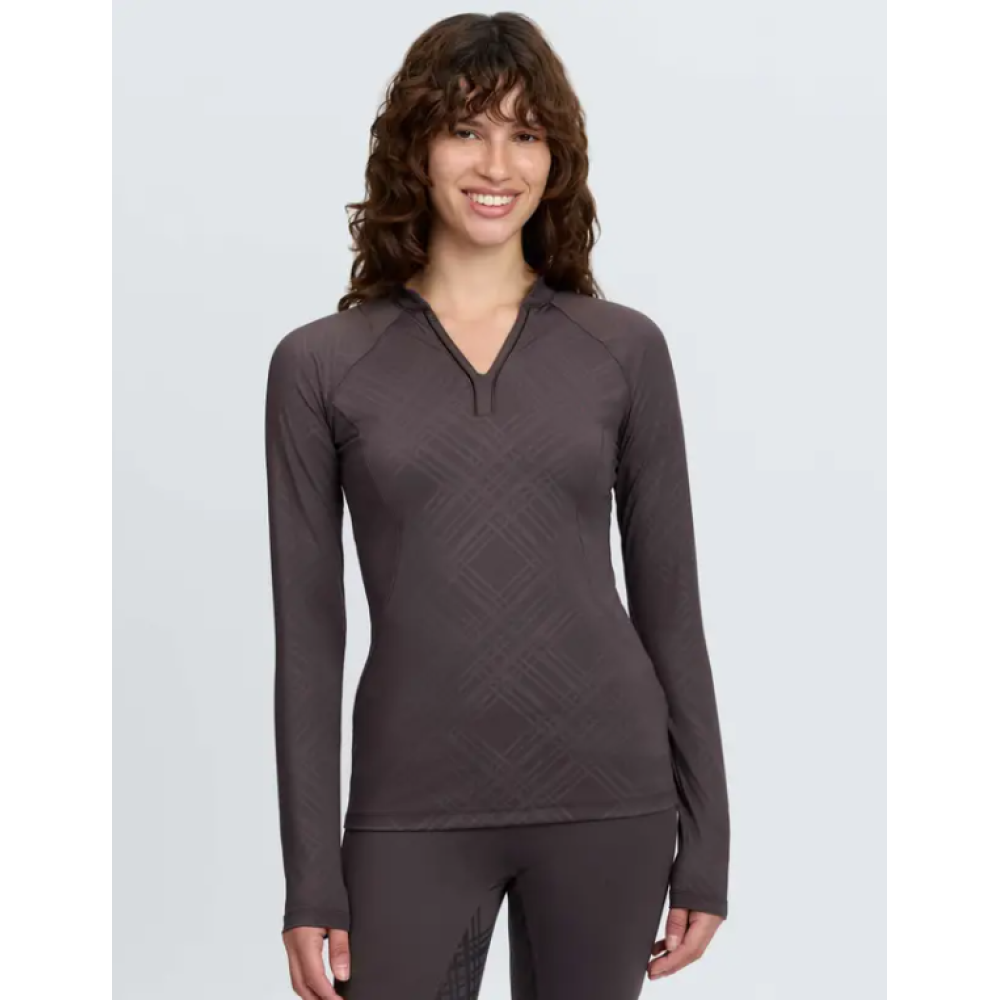 LEMIEUX HERITAGE CHECK LONG SLEEVE BASE LAYER (Cocoa)