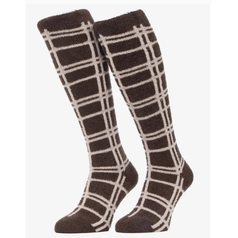 SOCKS LEMIEUX HERITAGE CHECK FLUFFIES (Cocoa)