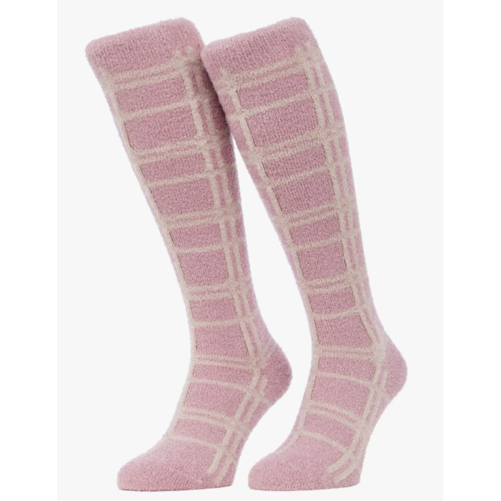 SOCKS LEMIEUX HERITAGE CHECK FLUFFIES (Wild Rose)