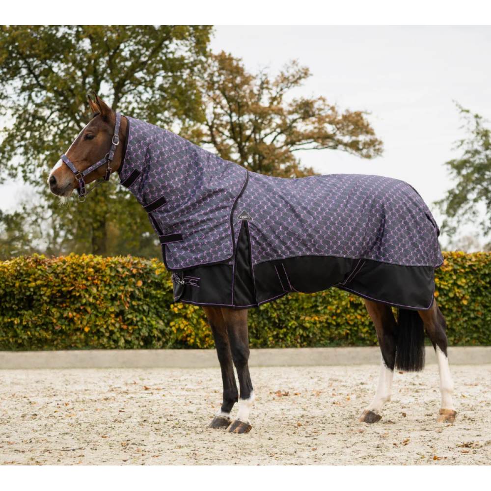 QHP TURNOUT RUG WITH DETACHABLE NECK 1200D 150G (Bouncing Bows)