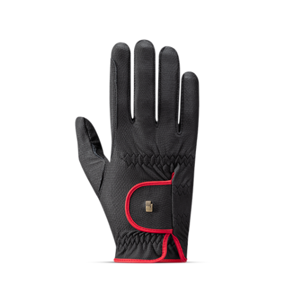 RIDING GLOVES ROECKL LONA (Black/Red)