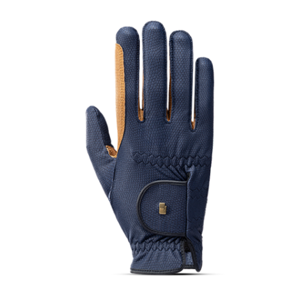 RIDING GLOVES ROECKL MALTA (Navy/Caramel)