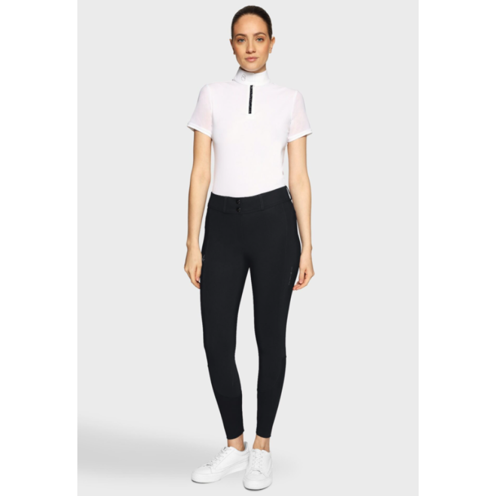 RIDING BREECHES SAMSHIELD AURELIE AIR KNEE GRIP (Black)