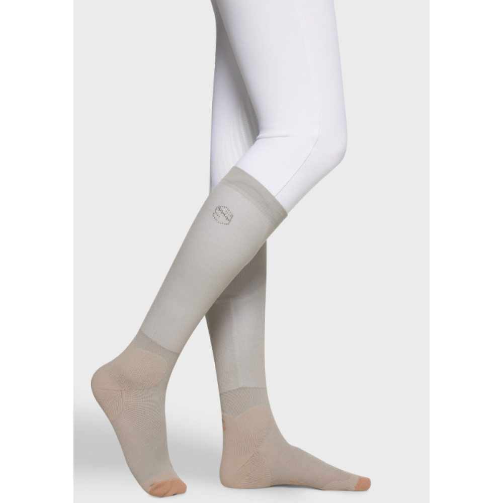 RIDING SOCKS SAMSHIELD BALZANE CRYSTAL BLAZON (Latte)