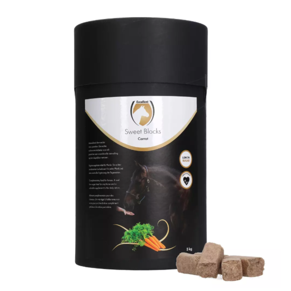 SKANĖSTAI ŽIRGAMS SWEET BLOCKS CARROT 3KG