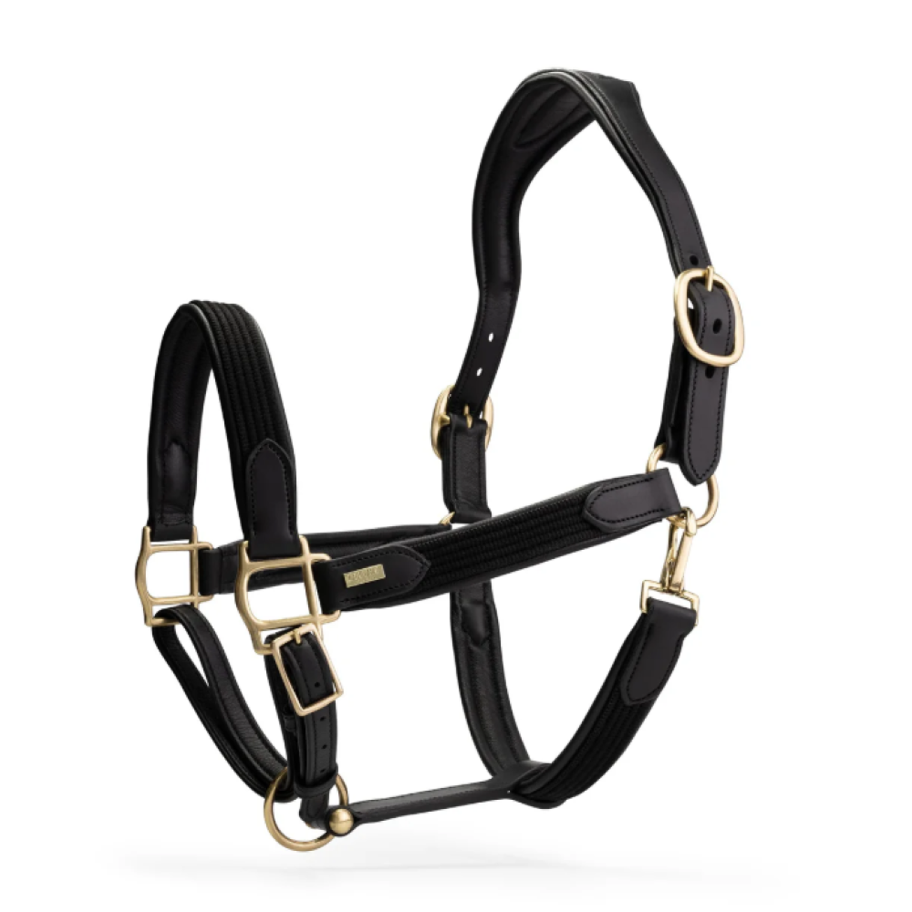 KANTARAS MRS.ROS DELUXE LEATHER HALTER (Juoda)