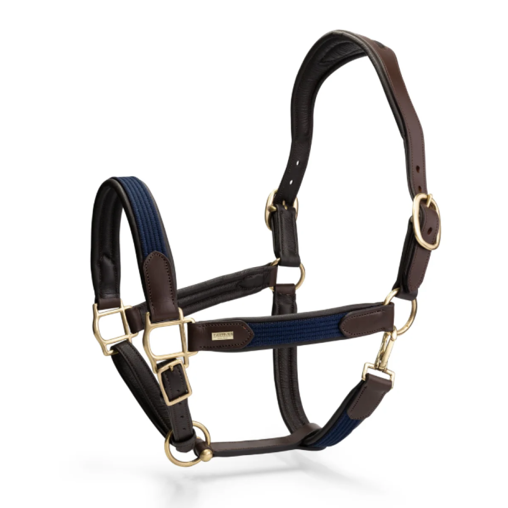KANTARAS MRS.ROS DELUXE LEATHER HALTER (Ruda/Navy)