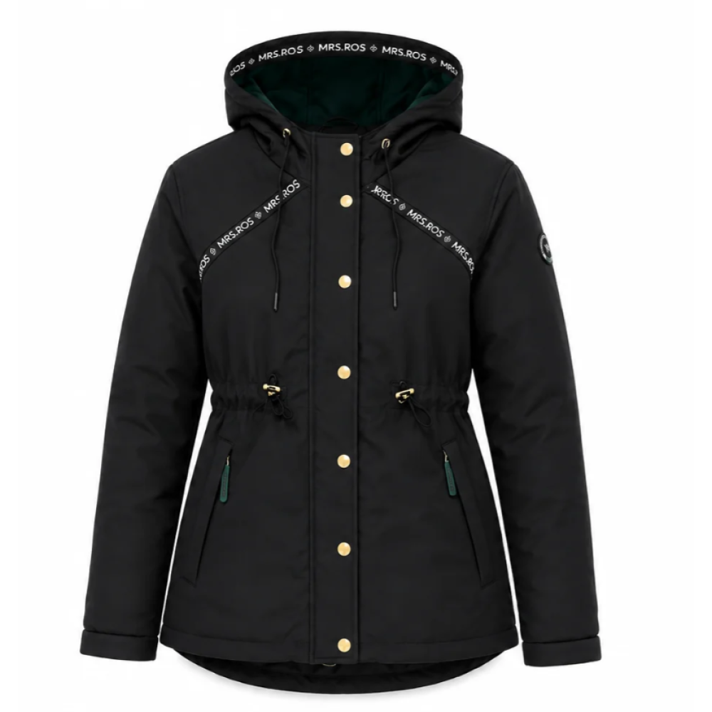 MRS. ROS HOODED MID-SEASON JACKET (Black)