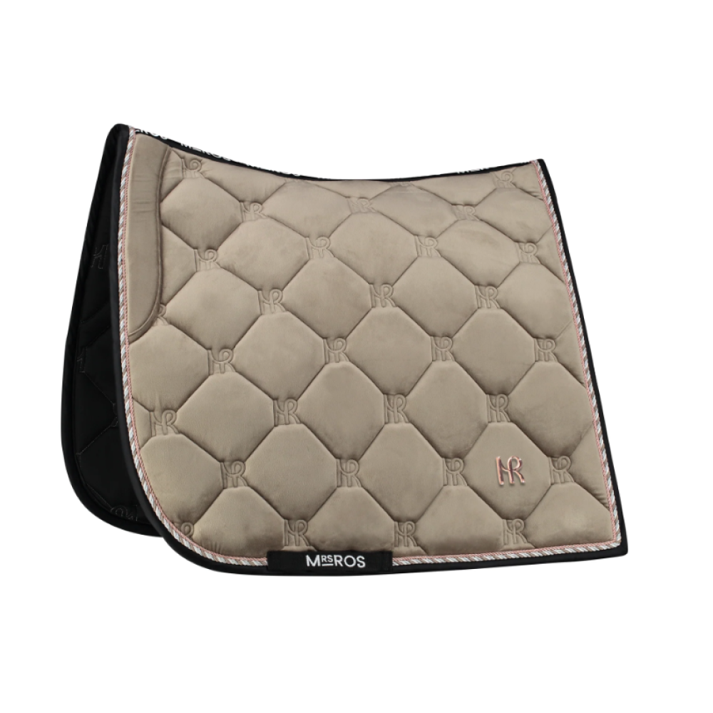POBALNIS MRS.ROS DRESSAGE SADDLE PAD (Taupe Velvet)