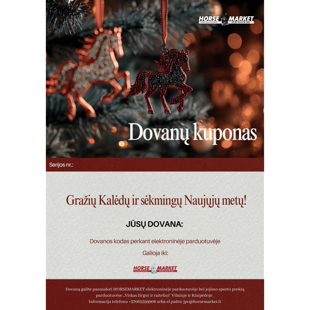 Šventinis Horsemarket e-dovanų kuponas